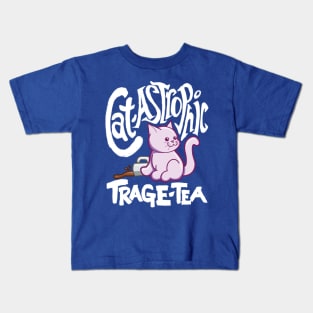 Cat Tea Pun Meme Kids T-Shirt